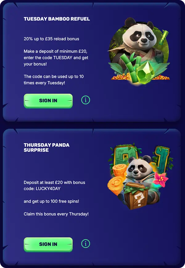 spin panda code